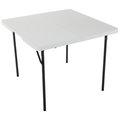 Furnorama 80100 White; 35 x 35 in. Square Granite Fold In Half Table FU1635679